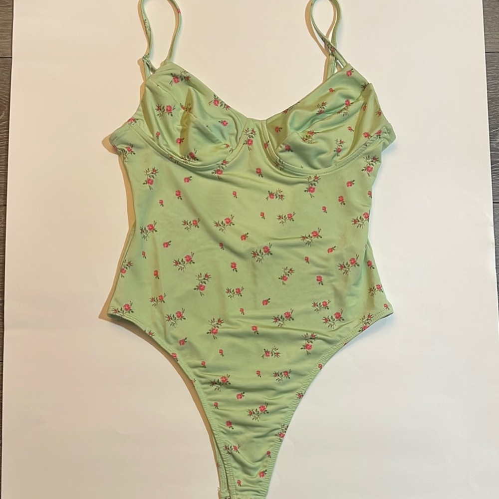 Floral Green Bodysuit